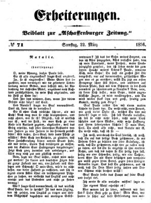 Erheiterungen (Aschaffenburger Zeitung) Samstag 22. März 1856