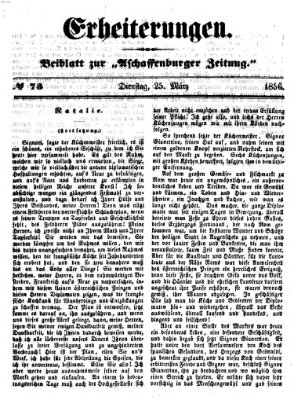 Erheiterungen (Aschaffenburger Zeitung) Dienstag 25. März 1856