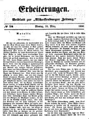 Erheiterungen (Aschaffenburger Zeitung) Montag 31. März 1856