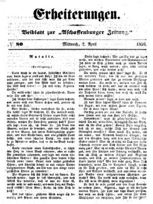 Erheiterungen (Aschaffenburger Zeitung) Mittwoch 2. April 1856