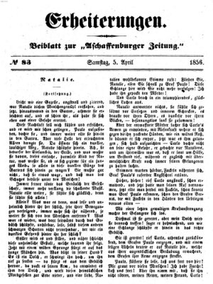 Erheiterungen (Aschaffenburger Zeitung) Samstag 5. April 1856