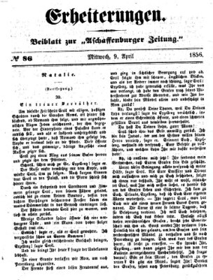 Erheiterungen (Aschaffenburger Zeitung) Mittwoch 9. April 1856