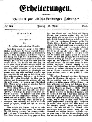 Erheiterungen (Aschaffenburger Zeitung) Freitag 11. April 1856