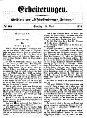 Erheiterungen (Aschaffenburger Zeitung) Samstag 19. April 1856