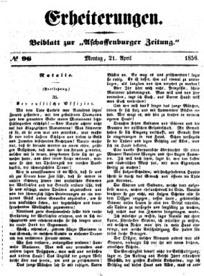 Erheiterungen (Aschaffenburger Zeitung) Montag 21. April 1856