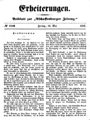 Erheiterungen (Aschaffenburger Zeitung) Freitag 16. Mai 1856