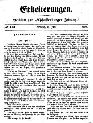 Erheiterungen (Aschaffenburger Zeitung) Montag 2. Juni 1856