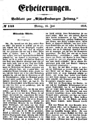 Erheiterungen (Aschaffenburger Zeitung) Montag 16. Juni 1856