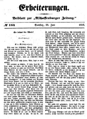 Erheiterungen (Aschaffenburger Zeitung) Samstag 28. Juni 1856