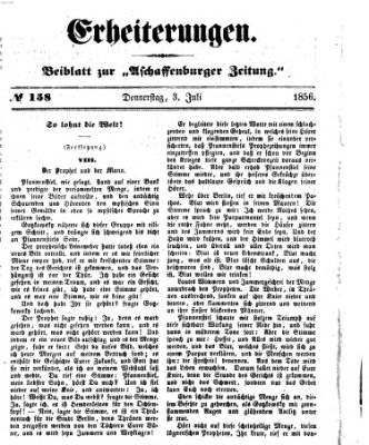 Erheiterungen (Aschaffenburger Zeitung) Donnerstag 3. Juli 1856