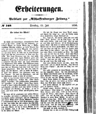 Erheiterungen (Aschaffenburger Zeitung) Dienstag 15. Juli 1856