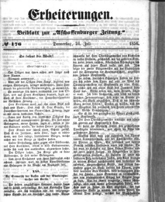 Erheiterungen (Aschaffenburger Zeitung) Donnerstag 24. Juli 1856