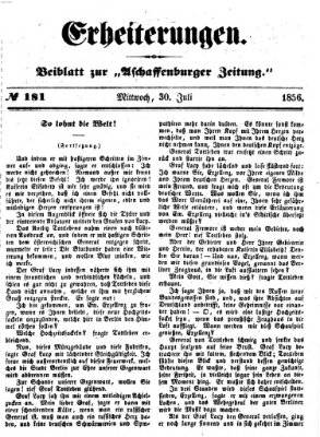 Erheiterungen (Aschaffenburger Zeitung) Mittwoch 30. Juli 1856