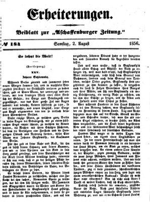 Erheiterungen (Aschaffenburger Zeitung) Samstag 2. August 1856