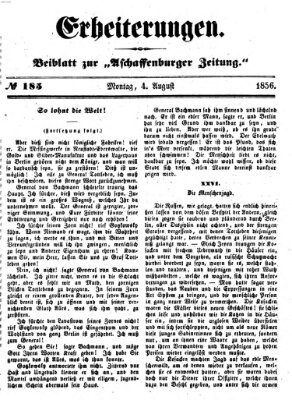 Erheiterungen (Aschaffenburger Zeitung) Montag 4. August 1856