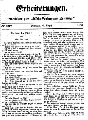 Erheiterungen (Aschaffenburger Zeitung) Mittwoch 6. August 1856