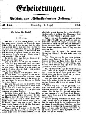 Erheiterungen (Aschaffenburger Zeitung) Donnerstag 7. August 1856