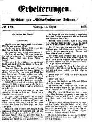 Erheiterungen (Aschaffenburger Zeitung) Montag 11. August 1856