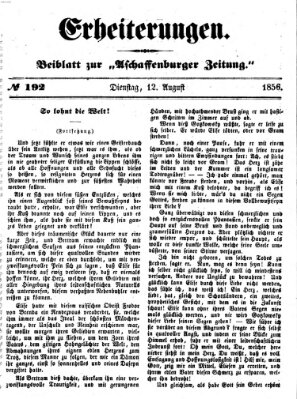 Erheiterungen (Aschaffenburger Zeitung) Dienstag 12. August 1856