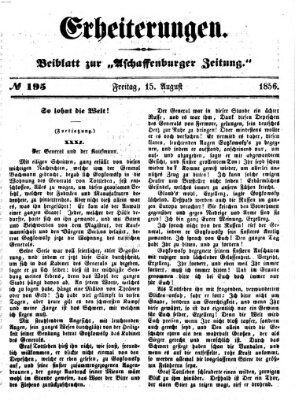 Erheiterungen (Aschaffenburger Zeitung) Freitag 15. August 1856