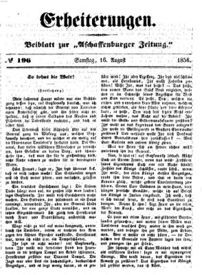 Erheiterungen (Aschaffenburger Zeitung) Samstag 16. August 1856