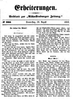 Erheiterungen (Aschaffenburger Zeitung) Donnerstag 28. August 1856