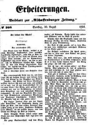 Erheiterungen (Aschaffenburger Zeitung) Samstag 30. August 1856