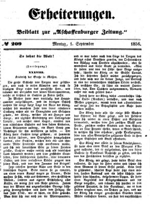 Erheiterungen (Aschaffenburger Zeitung) Montag 1. September 1856