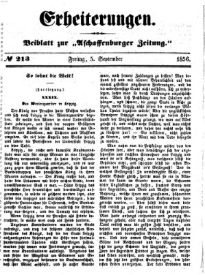 Erheiterungen (Aschaffenburger Zeitung) Freitag 5. September 1856