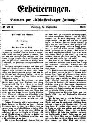 Erheiterungen (Aschaffenburger Zeitung) Samstag 6. September 1856