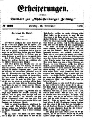 Erheiterungen (Aschaffenburger Zeitung) Dienstag 16. September 1856