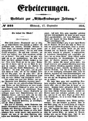 Erheiterungen (Aschaffenburger Zeitung) Mittwoch 17. September 1856