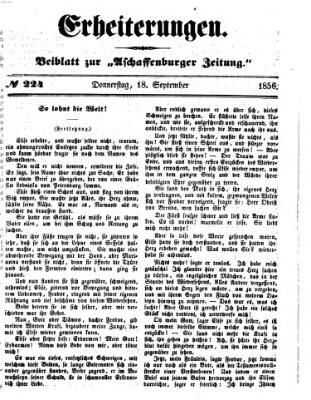 Erheiterungen (Aschaffenburger Zeitung) Donnerstag 18. September 1856