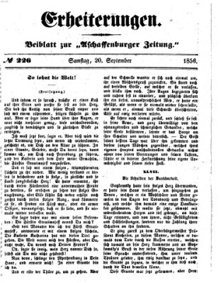 Erheiterungen (Aschaffenburger Zeitung) Samstag 20. September 1856