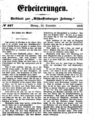 Erheiterungen (Aschaffenburger Zeitung) Montag 22. September 1856