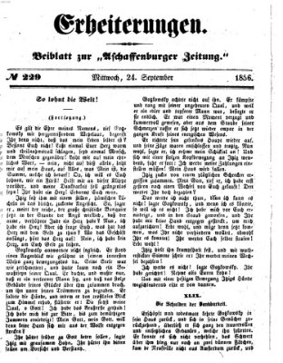 Erheiterungen (Aschaffenburger Zeitung) Mittwoch 24. September 1856