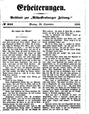 Erheiterungen (Aschaffenburger Zeitung) Montag 29. September 1856