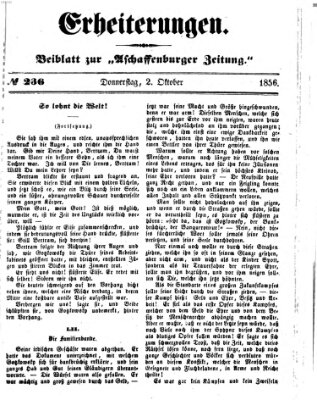 Erheiterungen (Aschaffenburger Zeitung) Donnerstag 2. Oktober 1856