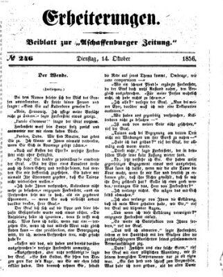 Erheiterungen (Aschaffenburger Zeitung) Dienstag 14. Oktober 1856