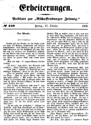 Erheiterungen (Aschaffenburger Zeitung) Freitag 17. Oktober 1856