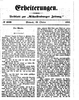 Erheiterungen (Aschaffenburger Zeitung) Mittwoch 29. Oktober 1856