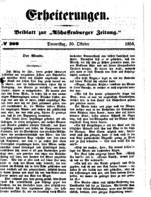 Erheiterungen (Aschaffenburger Zeitung) Donnerstag 30. Oktober 1856