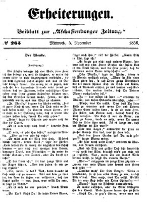 Erheiterungen (Aschaffenburger Zeitung) Mittwoch 5. November 1856