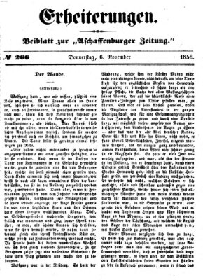 Erheiterungen (Aschaffenburger Zeitung) Donnerstag 6. November 1856