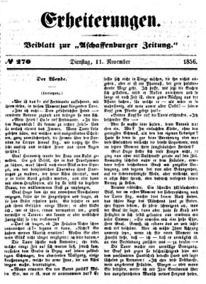 Erheiterungen (Aschaffenburger Zeitung) Dienstag 11. November 1856