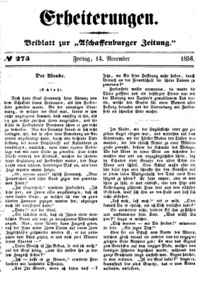 Erheiterungen (Aschaffenburger Zeitung) Freitag 14. November 1856