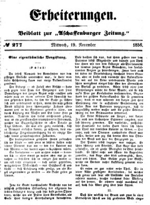 Erheiterungen (Aschaffenburger Zeitung) Mittwoch 19. November 1856