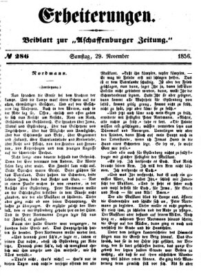 Erheiterungen (Aschaffenburger Zeitung) Samstag 29. November 1856