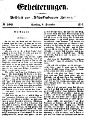 Erheiterungen (Aschaffenburger Zeitung) Samstag 6. Dezember 1856
