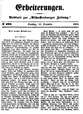 Erheiterungen (Aschaffenburger Zeitung) Samstag 13. Dezember 1856